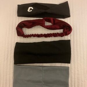 4 Pcs Women's Headbands Fabric, Wide Elastic, Knotted, Turban Style - OS